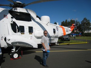 In front of the SeaKing