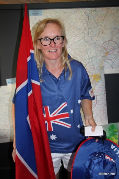 Tove is expat norwegian, flying for Australia in this worlds.